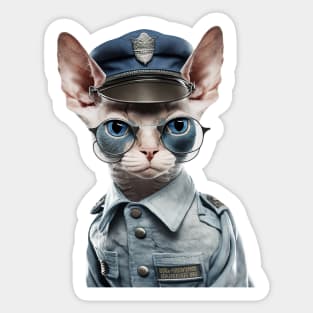 Police Devon Rex Sticker